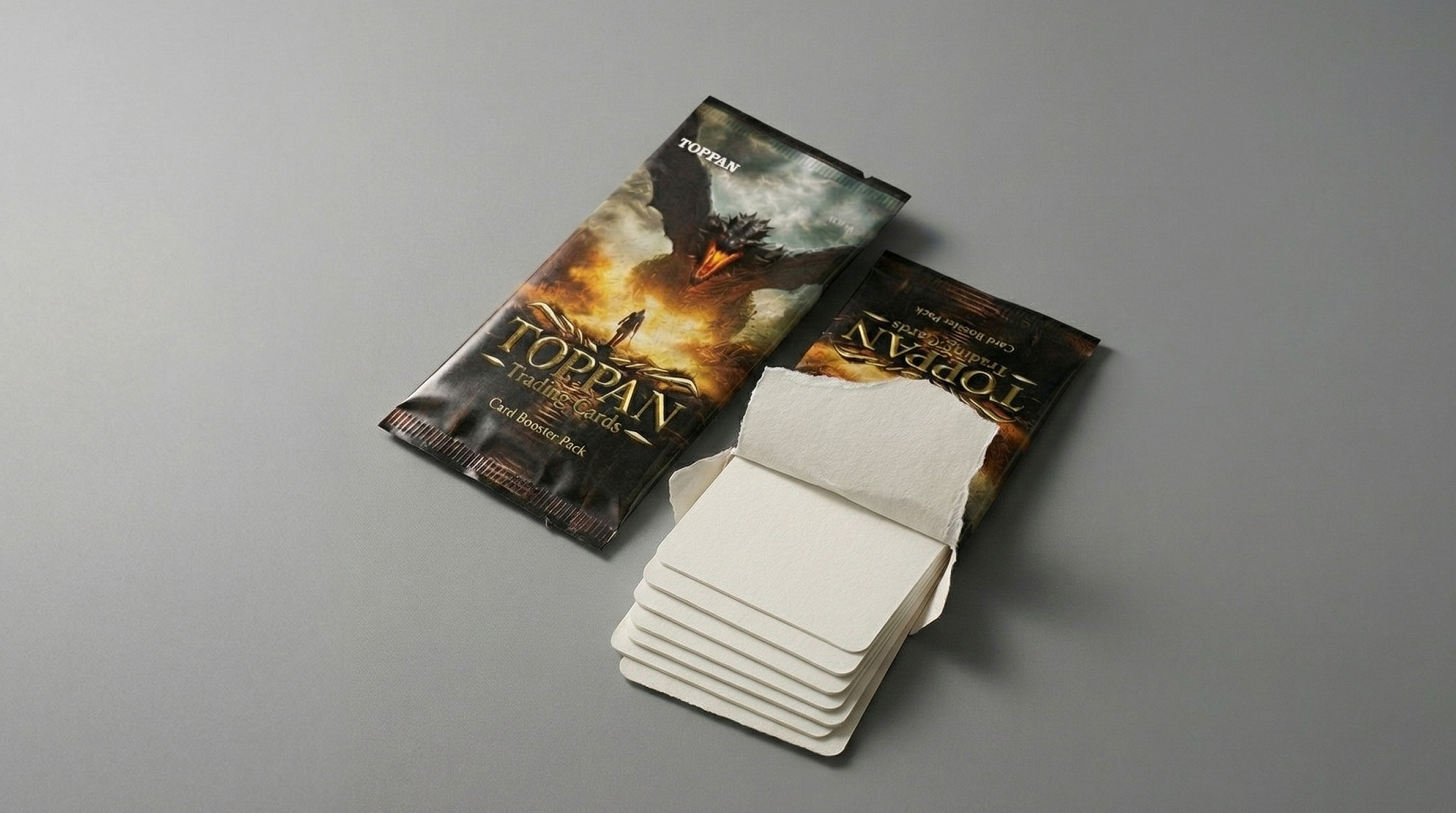 TOPPAN's new light-shielding paper-based pillow packaging for trading cards