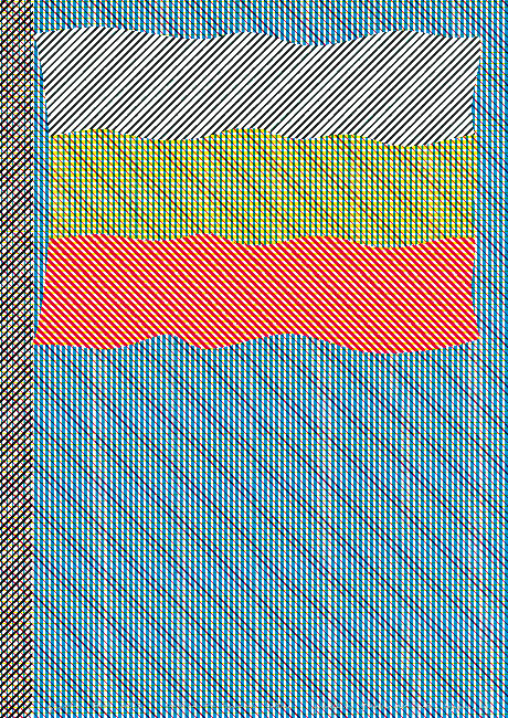 CMYK4色の線のかけ合わせで