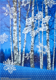 冬の白樺 － 静寂の輝き