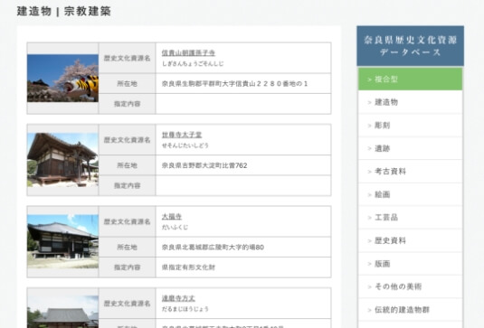 奈良県歴史文化資源データベース