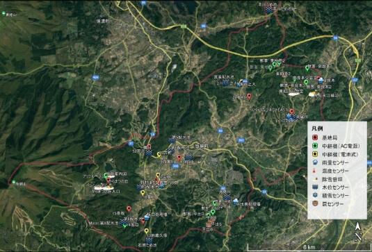 監視センサー等の機器設置場所
